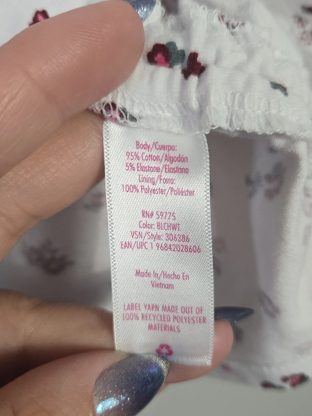 Justice Girls Large 12/14 White Ditsy Floral Square Neck Ruched Side Top Shirt